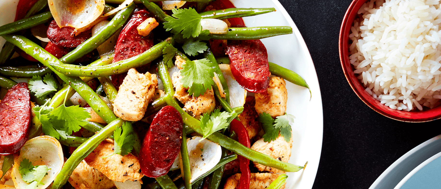 Poulet piquant au chorizo et aux légumes