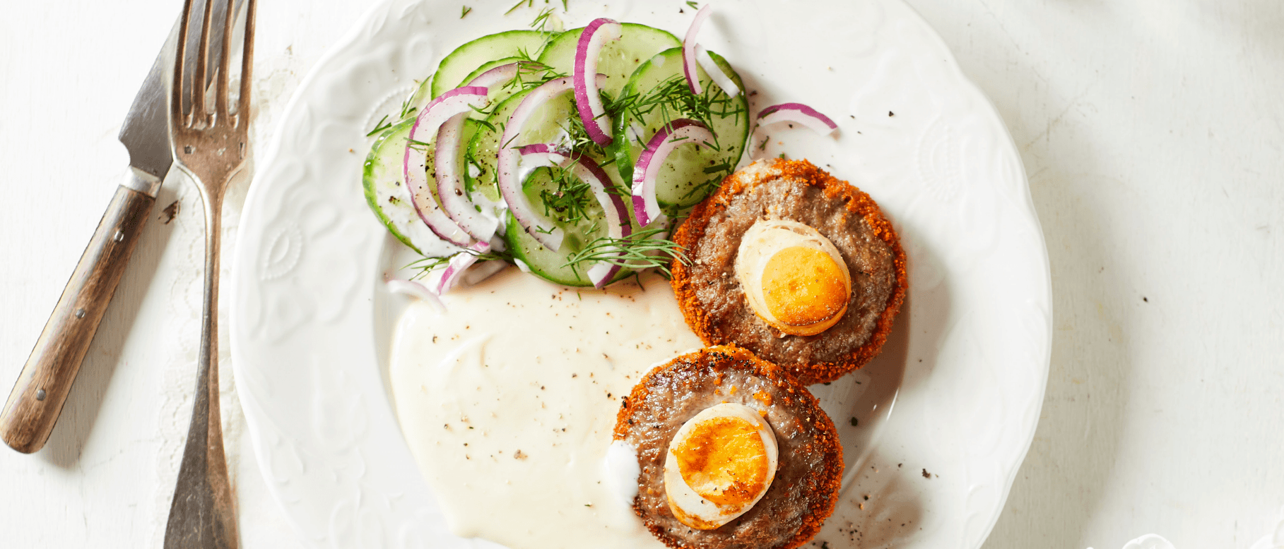 Œufs écossais aux trois fromages